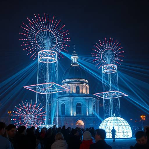 Extrait d'une vid√©o promotionnelle du Festival des Lumi√®res de Lyon, montrant des installations lumineuses spectaculaires.